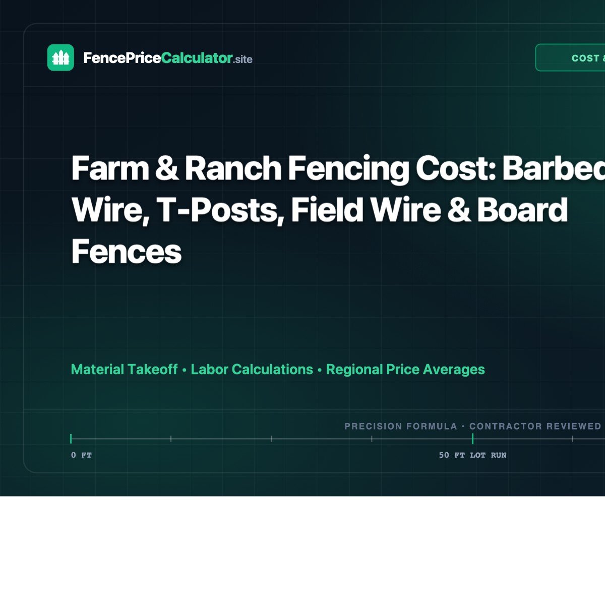 Farm & Ranch Fencing Cost: Barbed Wire, T-Posts, Field Wire & Board Fences