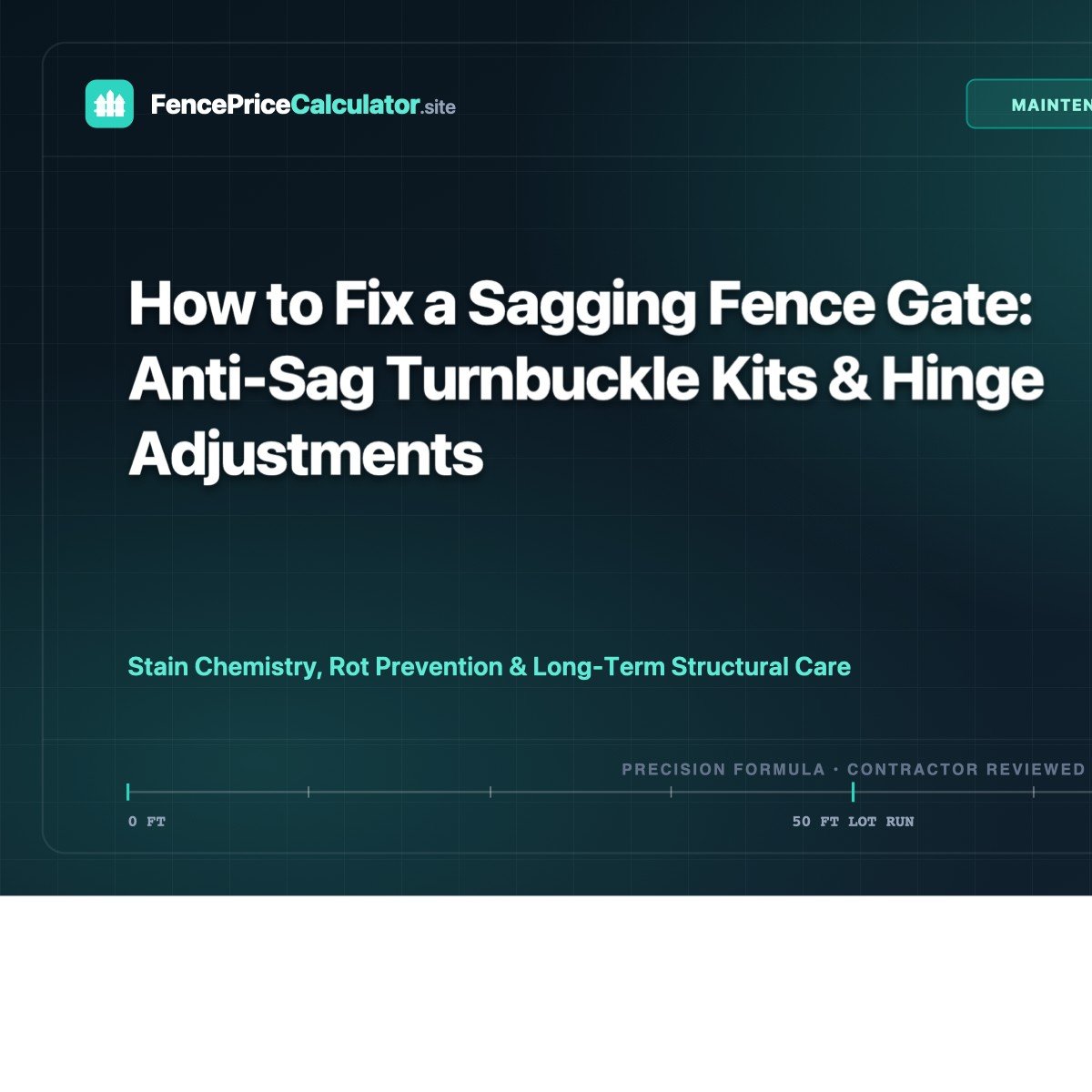 How to Fix a Sagging Fence Gate: Anti-Sag Turnbuckle Kits & Hinge Adjustments
