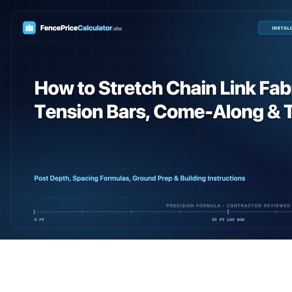 How to Stretch Chain Link Fabric: Tension Bars, Come-Along & Tie Wires