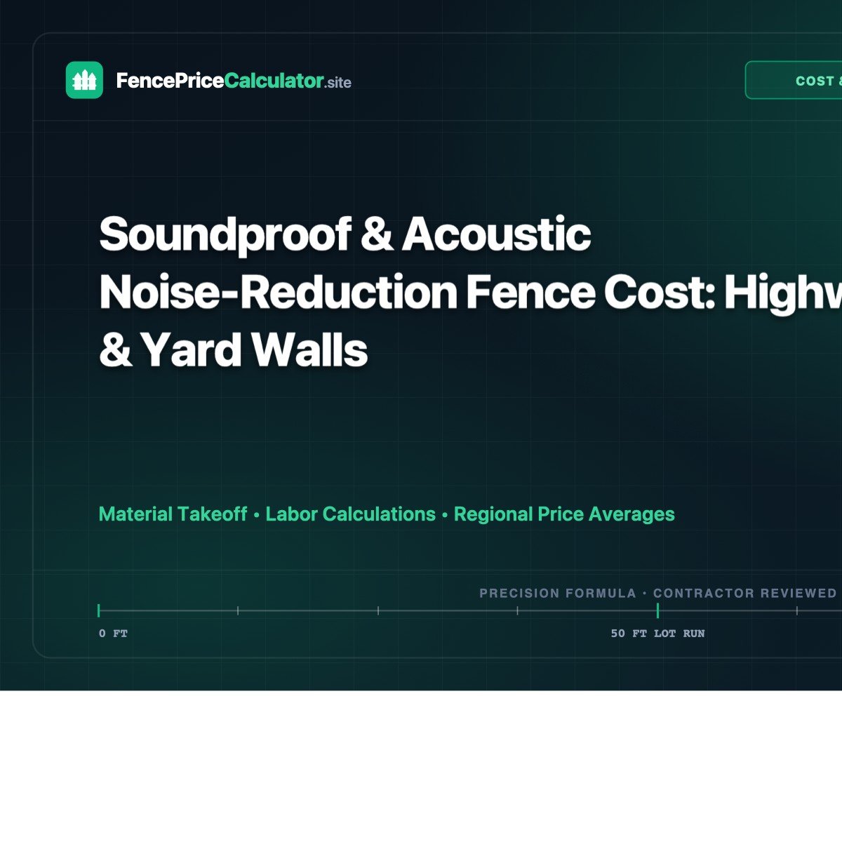 Soundproof & Acoustic Noise-Reduction Fence Cost: Highway & Yard Walls